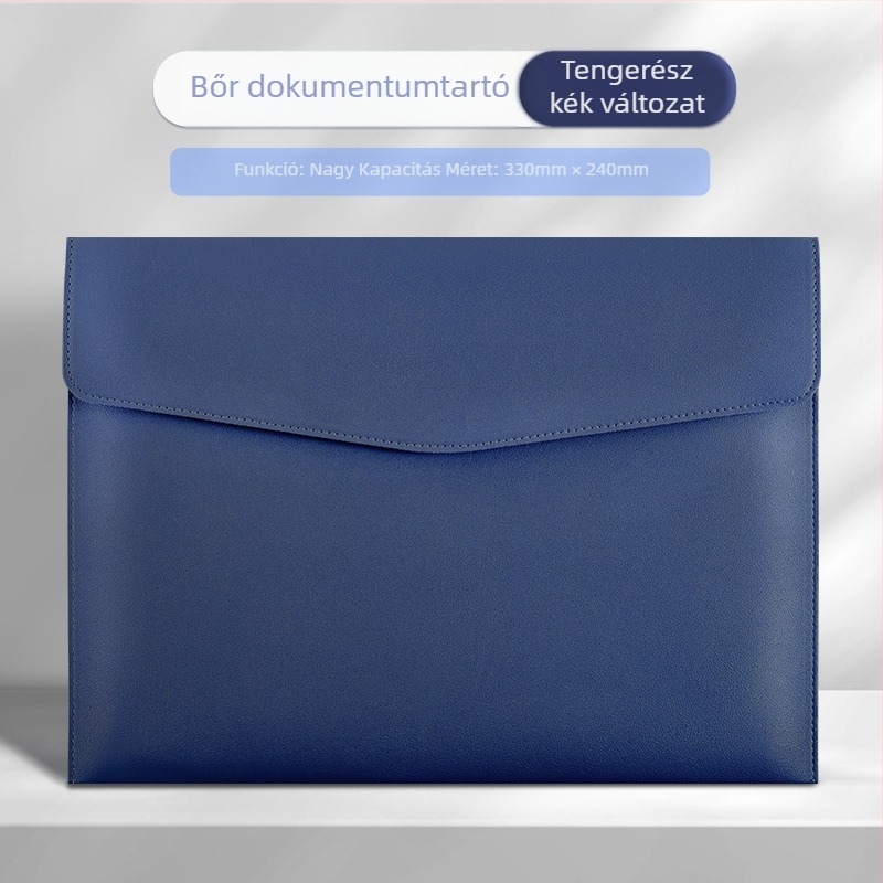 Műbőr dokumentumtáska, márka Pen and ink ark, modell A28, zárás: snap típus, forma: lejtős (Brand: Pen and ink ark; Model: A28; Material: imitation leather; Style: snap type; Shape: slope)