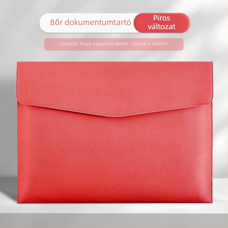 Műbőr dokumentumtáska, márka Pen and ink ark, modell A28, zárás: snap típus, forma: lejtős (Brand: Pen and ink ark; Model: A28; Material: imitation leather; Style: snap type; Shape: slope)