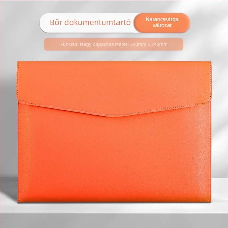 Műbőr dokumentumtáska, márka Pen and ink ark, modell A28, zárás: snap típus, forma: lejtős (Brand: Pen and ink ark; Model: A28; Material: imitation leather; Style: snap type; Shape: slope)