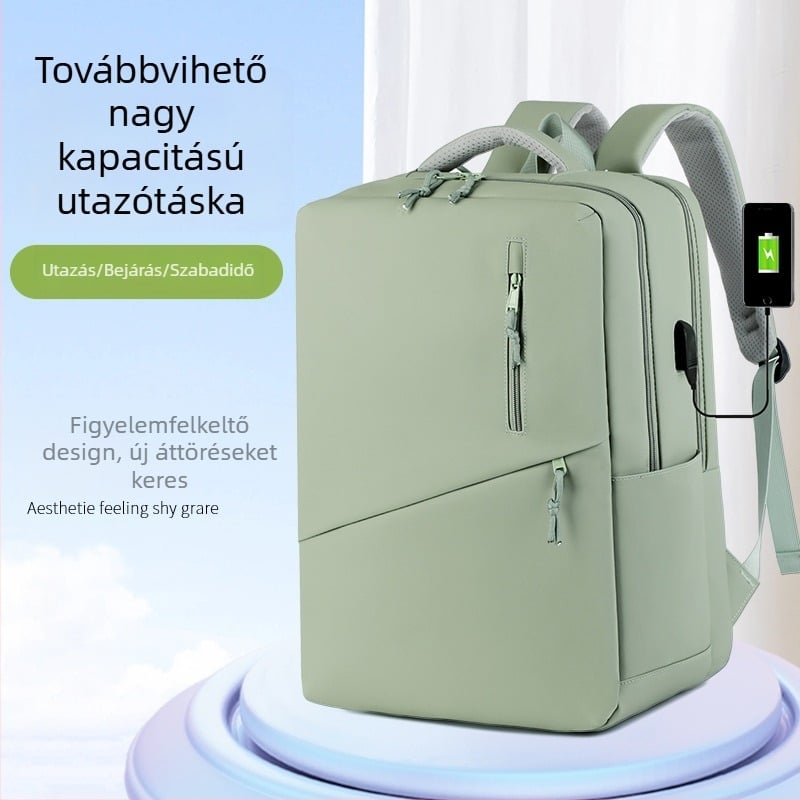 Üzleti útra való hátizsák nagy kapacitással 36–55 liter, membrán anyag, légpárnás hordozórendszer, bővítési funkció