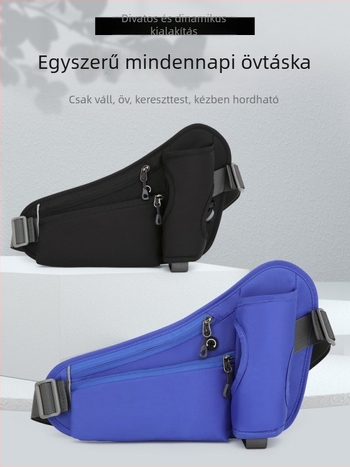 Futó deréktáska – nylon, vízálló, férfiaknak, szabadtéri sportok, kód 1008