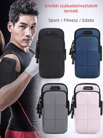 Kézi telefonos táska futáshoz – uniszex, PU bőr, lélegző, vízálló, ultra könnyű