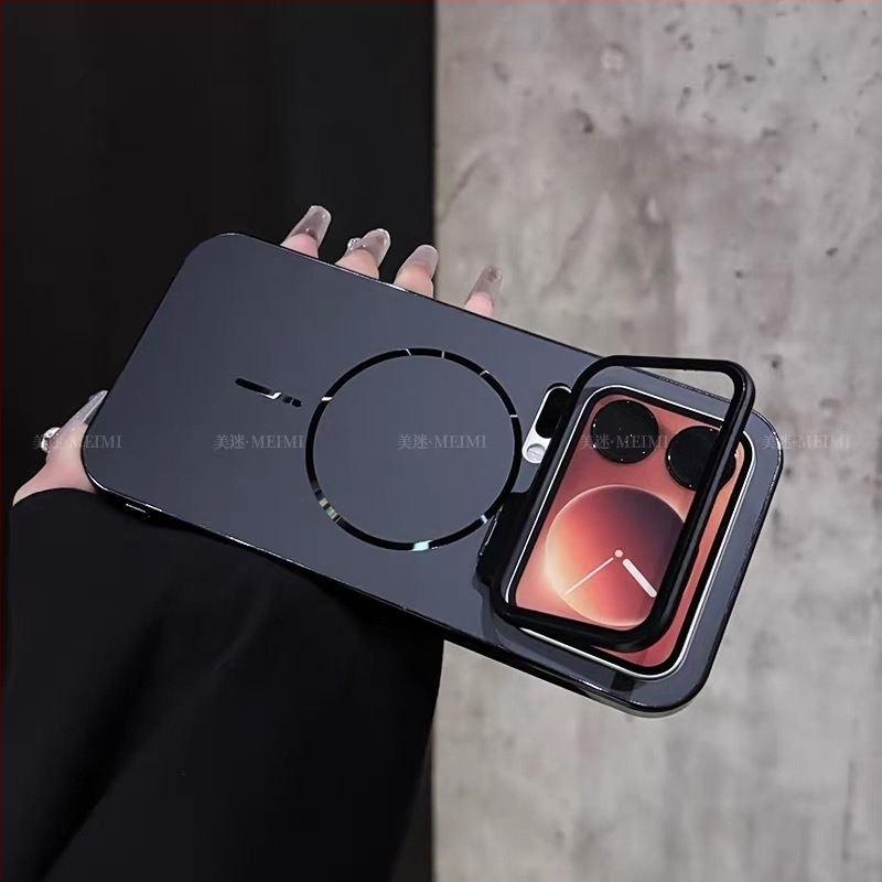 Fémes lencsetartó a Xiaomi 17 Pro Max tokhoz – mágneses, matt elektroplakált felület, teljes lefedettség