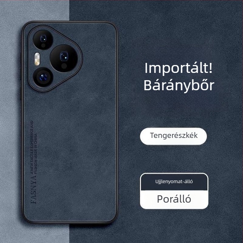 Huawei Pura80 – ultra vékony, valódi bőr védőtok, ütésálló, teljes védelem, P80 Pro+
