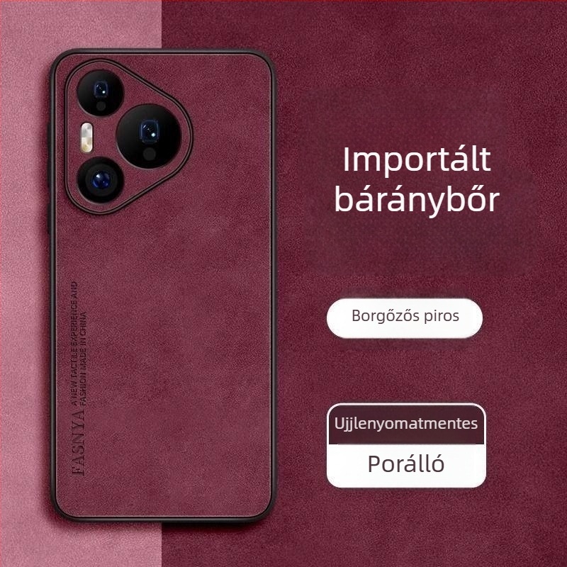 Huawei Pura80 – ultra vékony, valódi bőr védőtok, ütésálló, teljes védelem, P80 Pro+