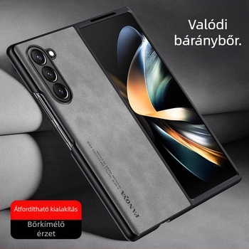Samsung Galaxy Z Fold3 hátsó tok - TPU bőr, injekciós öntés, üzleti stílus, kopás- és esésvédelmet nyújt
