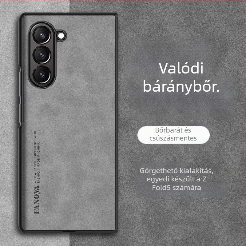 Samsung Galaxy Z Fold3 hátsó tok - TPU bőr, injekciós öntés, üzleti stílus, kopás- és esésvédelmet nyújt