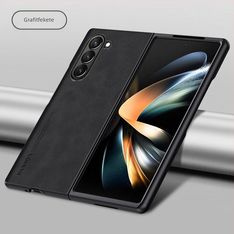 Samsung Galaxy Z Fold3 hátsó tok - TPU bőr, injekciós öntés, üzleti stílus, kopás- és esésvédelmet nyújt