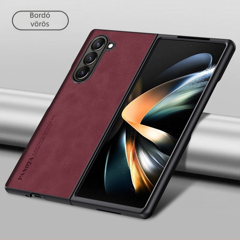 Samsung Galaxy Z Fold3 hátsó tok - TPU bőr, injekciós öntés, üzleti stílus, kopás- és esésvédelmet nyújt