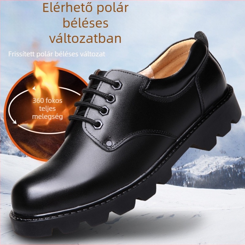 Három pántos bőr férfi cipő, divatos munka-casual cipő, lapos talp, csúszásmentes és tartós, extra nagy méret