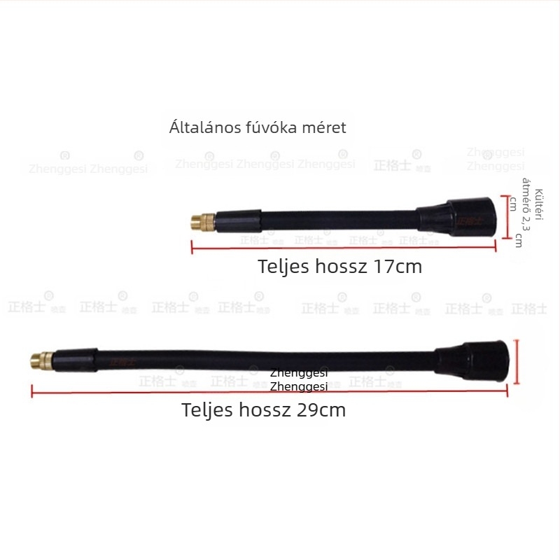 Elektromos öntözőkanna univerzális permetezőfejjel és kinyújtható nyéllel; műanyag kivitel; márka Zheng Ge Shi; típus: permetező/öntözőkanna.