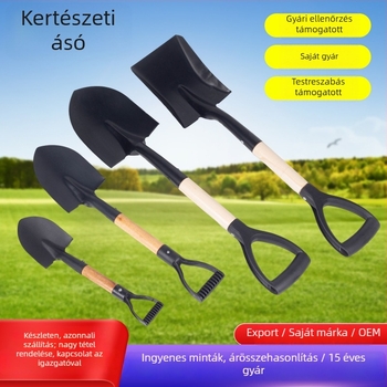 Kertészeti ásó hegyes, négyszögletes fejjel, kültéri használatra – ideális homok és hó ásásához — Lusheng hardware
