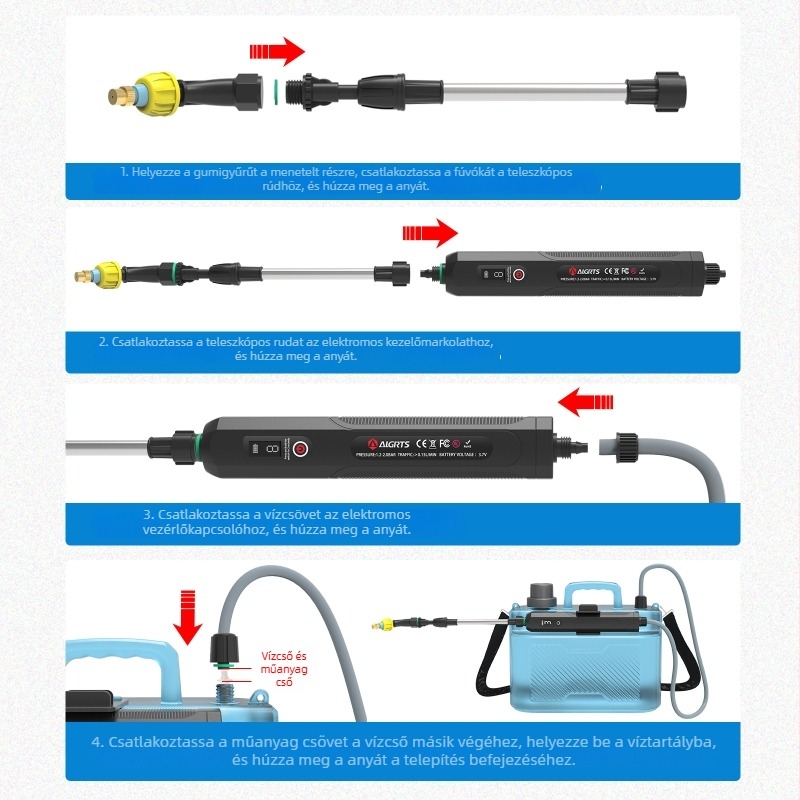 Elektromos permetező kertekhez és mezőgazdaságra 3. fokozattal (Márka: Aviation code; Alkalmazási terület: kertek, mezőgazdaság, ültetvények)