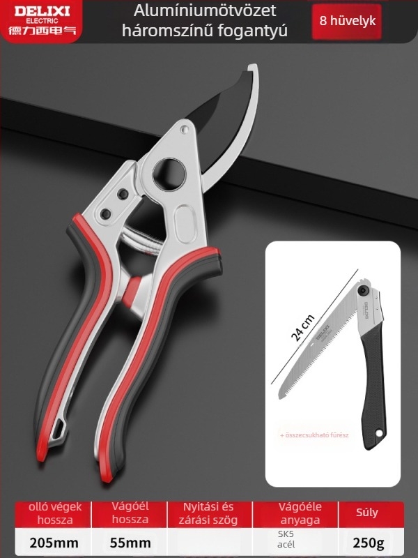 Delixi elektromos metszőolló virág- és gyümölcsfa oltásához, kerti metsző szerszám, munkaerő-megtakarítás