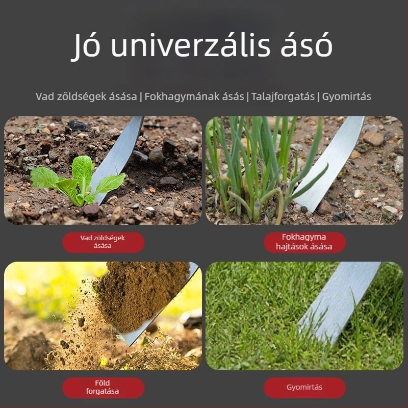 Airidun 3 részes kerti ásó készlet családi kerthez – kis ásó fokhagyma ásáshoz, átültető ásó, talaj ásó