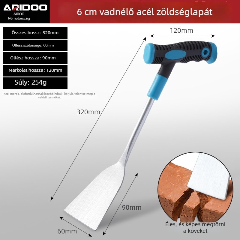 Airidun 3 részes kerti ásó készlet családi kerthez – kis ásó fokhagyma ásáshoz, átültető ásó, talaj ásó