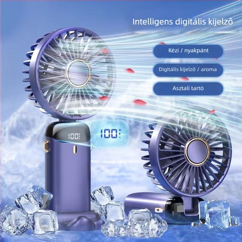 Kézi ventilátor, háromrészes készlet, műanyag test, ventillátor alakú fúvóka, kézi áramlásszabályozás, otthoni kertészkedésre