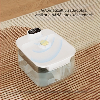Macska vízadagoló vezeték nélküli szenzorral, automatikus vízáramlás, intelligens érzékelő