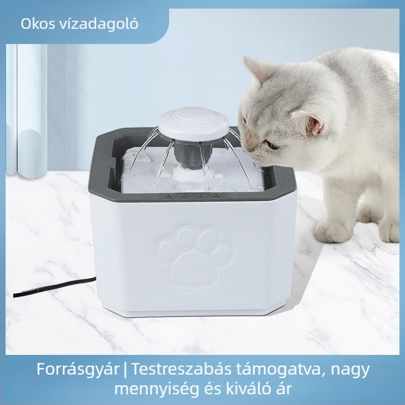 Automata állatevizes adagoló körkörös szökőkúttal, leválasztható, tömege 730 g, alkalmas kutyák és macskák számára