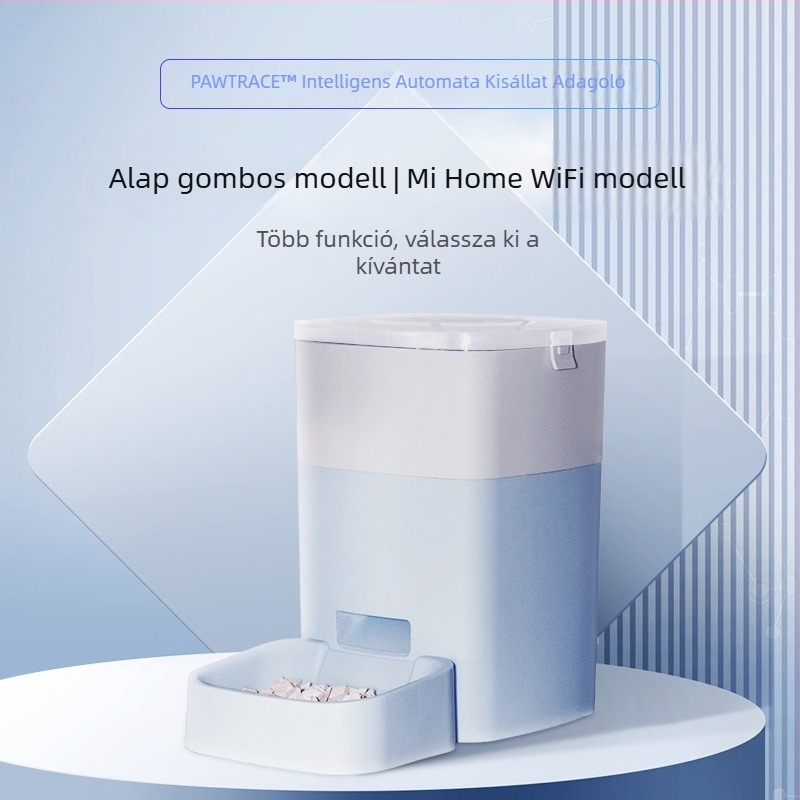 Okos automata etető kutyáknak és macskáknak időzített adagokkal és Wi-Fi távvezérléssel