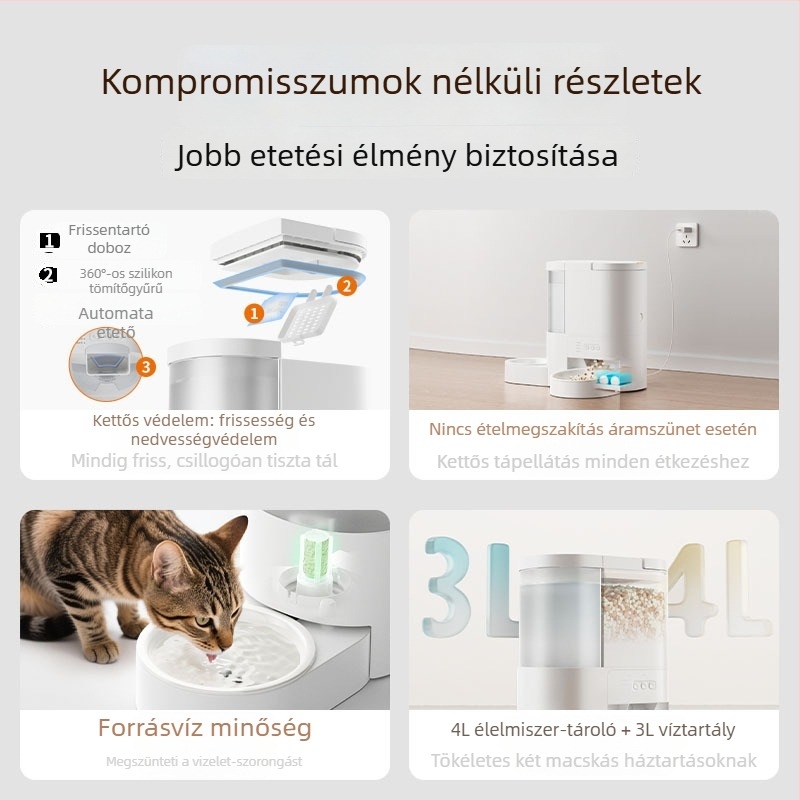 Dudupet automata etető- és vízadagoló macskáknak és kutyáknak