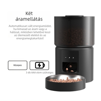 Intelligens macska- és kutya etető – APP-vezérlés, leválasztható, modell A60, 2 kg