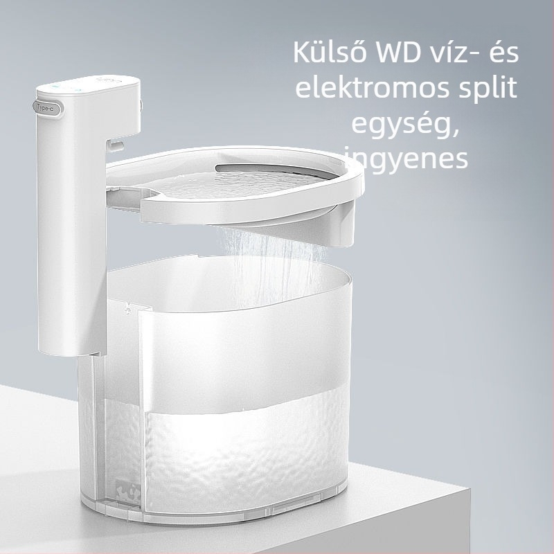 Macska vízadagoló intelligens automata ciklussal, levehető, vezeték nélküli érzékelő (alkalmazás nélkül)