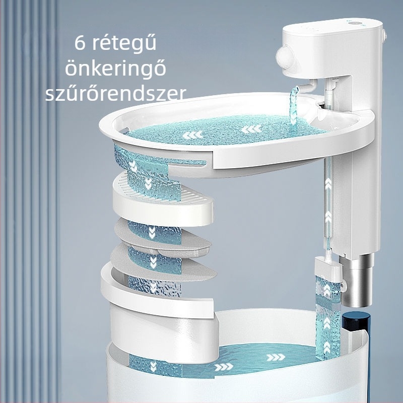Macska vízadagoló intelligens automata ciklussal, levehető, vezeték nélküli érzékelő (alkalmazás nélkül)