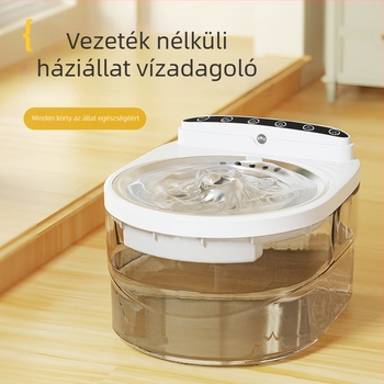 HTJ001 Vezeték nélküli macska- és kutya vízadagoló — folyó víz, levehető, alkalmas macskáknak és kutyáknak