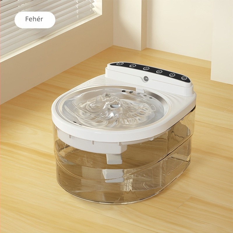 HTJ001 Vezeték nélküli macska- és kutya vízadagoló — folyó víz, levehető, alkalmas macskáknak és kutyáknak