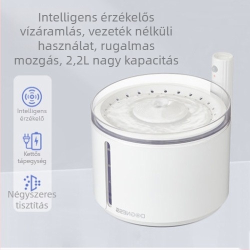 Kisállat itató automata cirkuláló vízzel – macskáknak és kutyáknak, levehető tartály, 0,55 kg, alkalmazás nélkül
