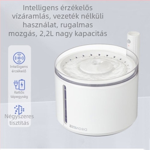 Kisállat itató automata cirkuláló vízzel – macskáknak és kutyáknak, levehető tartály, 0,55 kg, alkalmazás nélkül