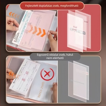 Depozitáló album banki bizonylatokhoz, modell: pántos stílus, anyag: PP