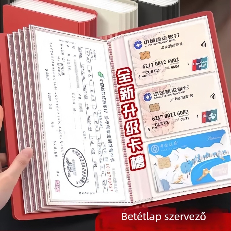 Depozitáló album banki bizonylatokhoz, modell: pántos stílus, anyag: PP