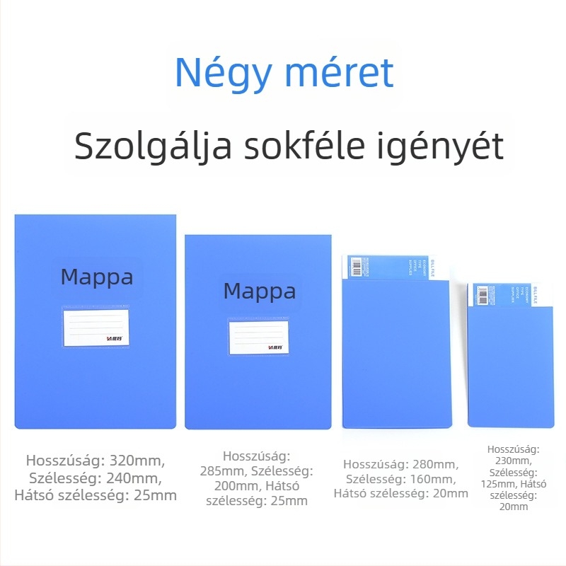 Többméretű jegyzet tartó erős rögzítő klippel, műanyag kivitel, logó nyomtatás lehetséges