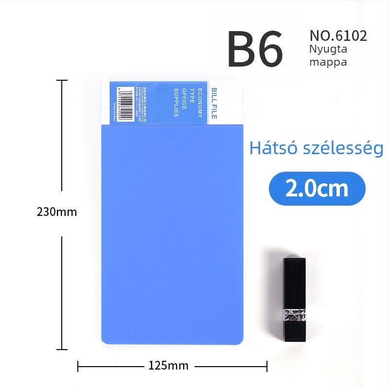 Többméretű jegyzet tartó erős rögzítő klippel, műanyag kivitel, logó nyomtatás lehetséges