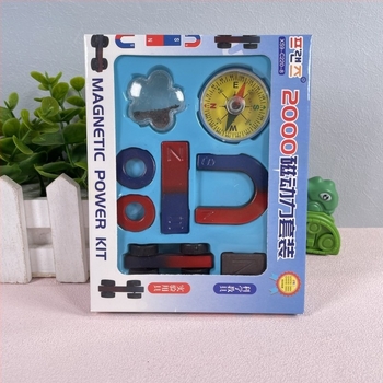 Fizika témájú mágneses játék-készlet DIY kísérletekhez, U-alakú mágnes, nem elektromos, 7–14 éveseknek