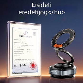 Autóba szerelhető mágneses telefontartó 360°-os forgatással, vákuumos rögzítés, kompatibilis az első üveggel, mágneses tartó, vezeték nélküli töltés