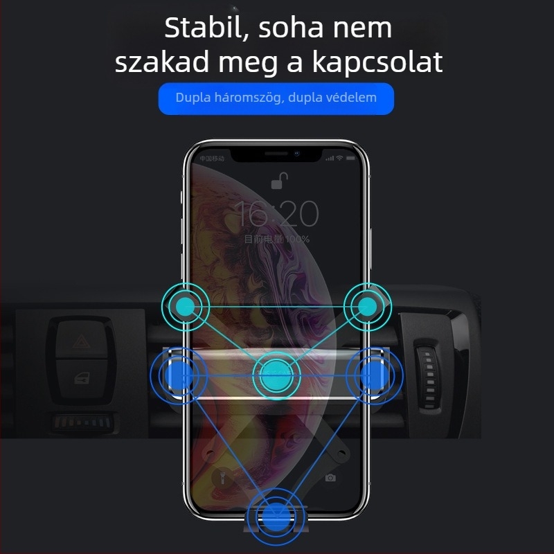 Autótelefon-tartó gravitációs rögzítéssel, légkivezetőre szerelve, univerzális kompatibilitás (2024)
