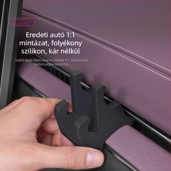 Xiaomi Su7-hez kompatibil autós telefontartó, szilikon alap a műszerfalon, pattintható a légkondicionáló ventilációhoz, 7,5W vezeték nélküli töltés