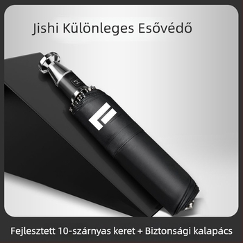 Autóhoz tervezett esernyő üvegablak betörő kalapáccsal, teljesen automata, az autóra szerelve, összecsukható napvédő