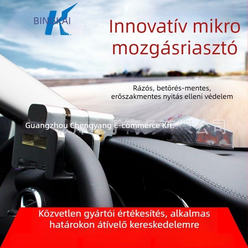 Autókormányzár, T388 modell, ötvözet acélból, réz cilinderrel, egykaros kialakítás, kompatibilis 98%-os modellhez