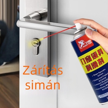 Ajtócsukló olaj – csikorgás elleni, rozsda elleni formula; fő összetevők: aktivátor; szavatosság: 3 év; márka: Happy on the way