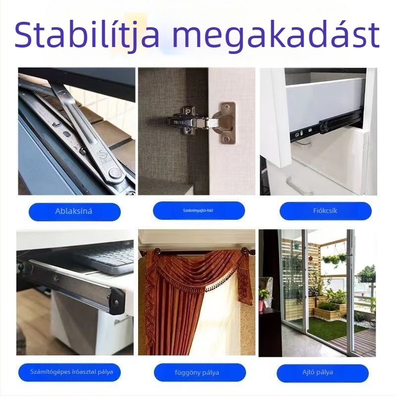 Ajtócsukló olaj – csikorgás elleni, rozsda elleni formula; fő összetevők: aktivátor; szavatosság: 3 év; márka: Happy on the way