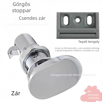 D01 Kulcs-típusú RV-zár szekrényekhez és ajtókhoz | cinkötvözet/ABS, RV szekrényekhez, felakasztott ajtókhoz és fiókokhoz, modern stílus