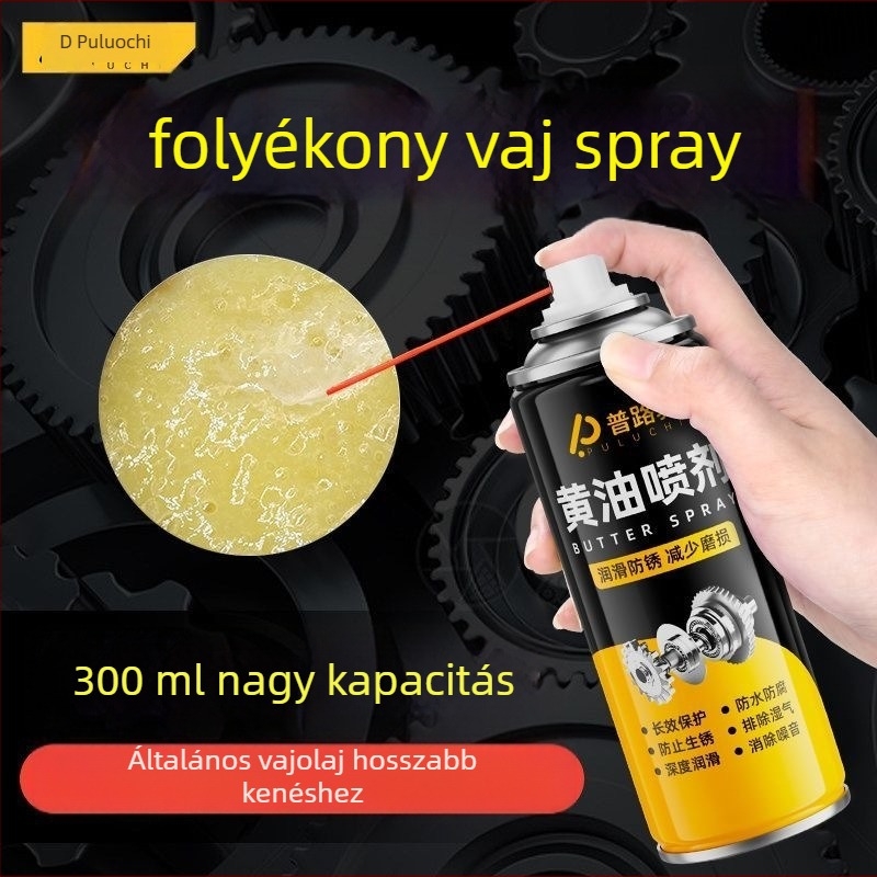 Vaj alapú kenő spray – magas hőmérséklet-tűrés, mechanikus kenés ajtózárakhoz, csapágyakhoz és fogaskerekekhez