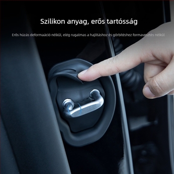 Szilikon ajtózárvédő burkolat Tesla Model Y-hoz, modell Silicone 0054, nyomtatott logóval, testreszabható