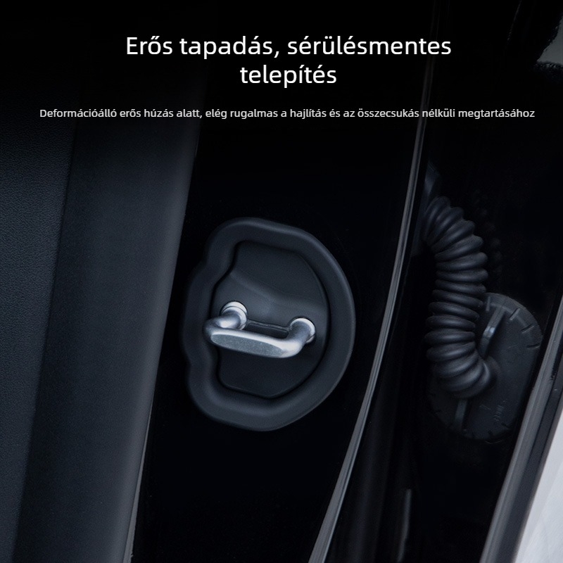 Szilikon ajtózárvédő burkolat Tesla Model Y-hoz, modell Silicone 0054, nyomtatott logóval, testreszabható