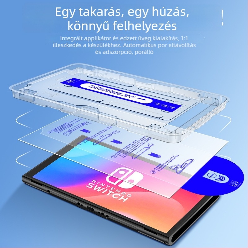 Sangesh edzett üveg képernyővédő Nintendo Switch 2-höz – teljes képernyő, HD, ujjlenyomat-mentes, ütésálló, gyors felhelyezés