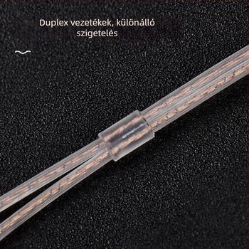 CVJ eredeti kettős párhuzamos 2-pin 0,78 mm S-pin audio kábel, 1.2 m, rézmag, oxigénmentes réz vezető, nikkelezett